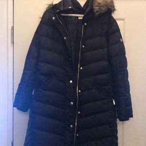 Black Michael Kors long winter coat